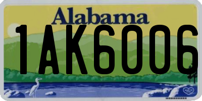 AL license plate 1AK6006