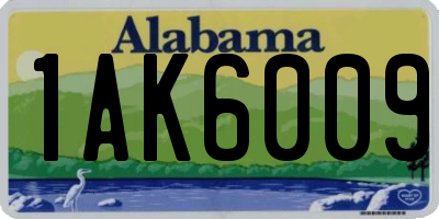 AL license plate 1AK6009