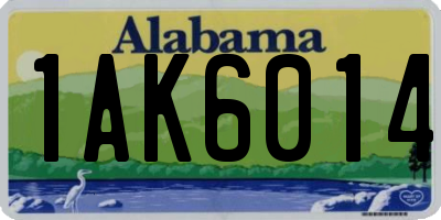 AL license plate 1AK6014