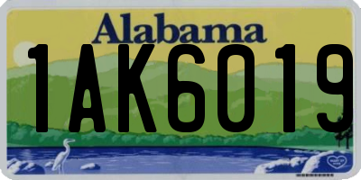 AL license plate 1AK6019