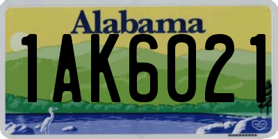 AL license plate 1AK6021
