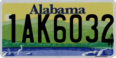 AL license plate 1AK6032