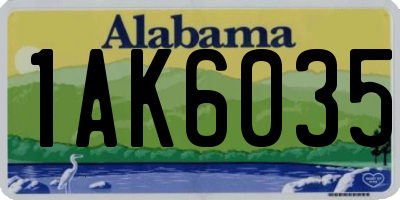AL license plate 1AK6035