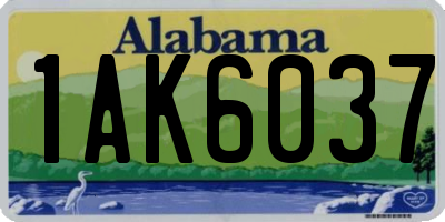 AL license plate 1AK6037