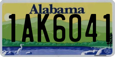 AL license plate 1AK6041