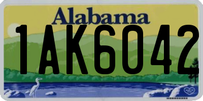 AL license plate 1AK6042