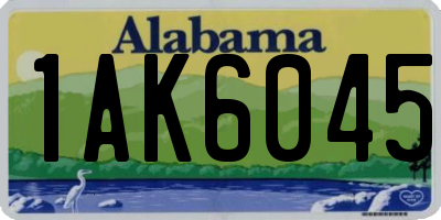 AL license plate 1AK6045