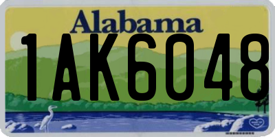 AL license plate 1AK6048