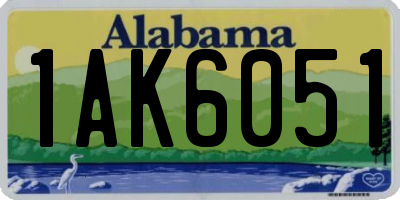 AL license plate 1AK6051
