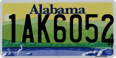 AL license plate 1AK6052