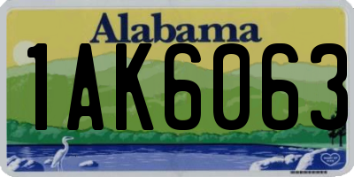 AL license plate 1AK6063
