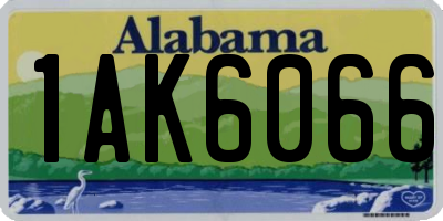 AL license plate 1AK6066