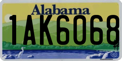 AL license plate 1AK6068