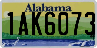 AL license plate 1AK6073