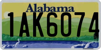 AL license plate 1AK6074