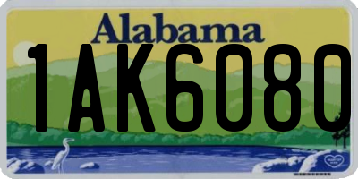 AL license plate 1AK6080