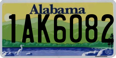 AL license plate 1AK6082