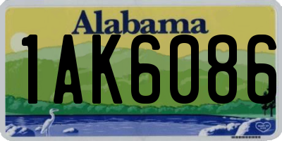 AL license plate 1AK6086