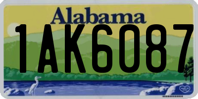 AL license plate 1AK6087