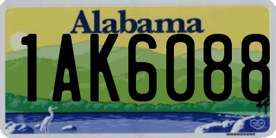 AL license plate 1AK6088