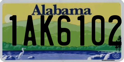 AL license plate 1AK6102
