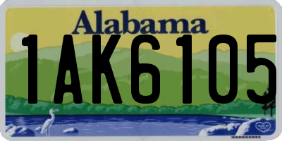 AL license plate 1AK6105