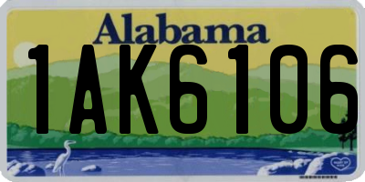 AL license plate 1AK6106