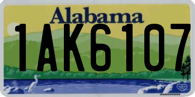AL license plate 1AK6107