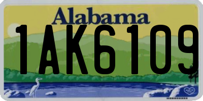 AL license plate 1AK6109