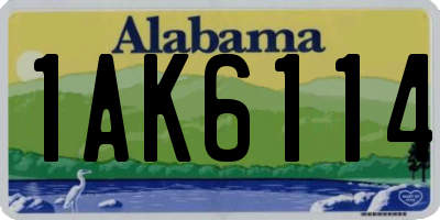 AL license plate 1AK6114