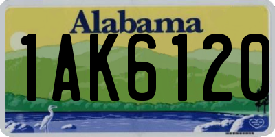 AL license plate 1AK6120