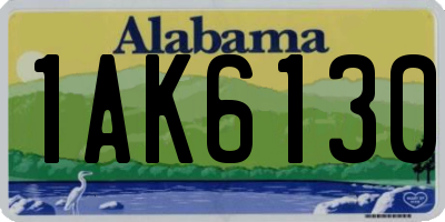 AL license plate 1AK6130