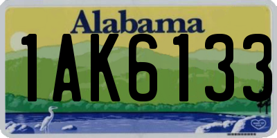 AL license plate 1AK6133