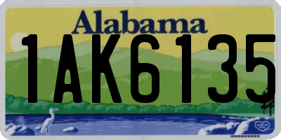 AL license plate 1AK6135