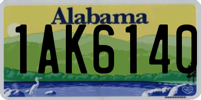 AL license plate 1AK6140