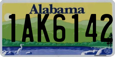 AL license plate 1AK6142
