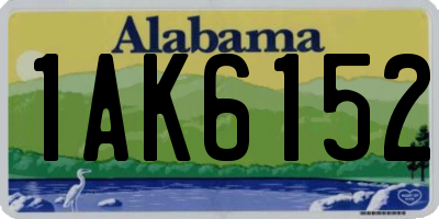 AL license plate 1AK6152