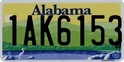 AL license plate 1AK6153