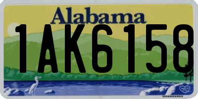 AL license plate 1AK6158