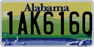 AL license plate 1AK6160