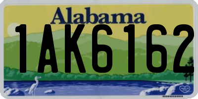 AL license plate 1AK6162