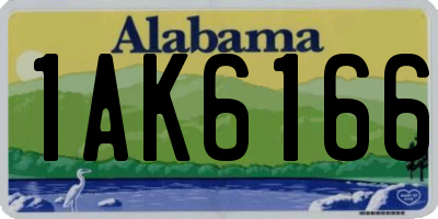 AL license plate 1AK6166