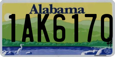 AL license plate 1AK6170