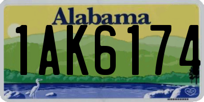 AL license plate 1AK6174