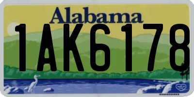AL license plate 1AK6178