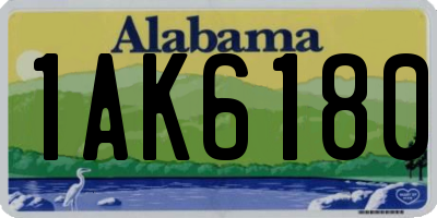 AL license plate 1AK6180