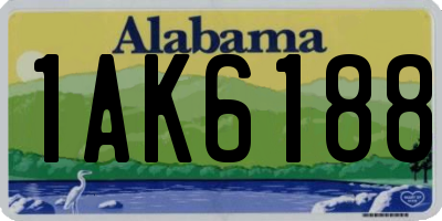 AL license plate 1AK6188