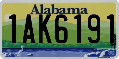 AL license plate 1AK6191