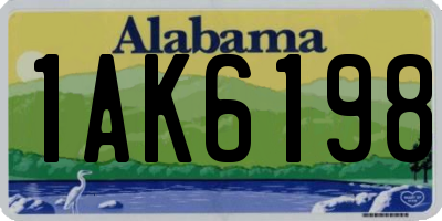 AL license plate 1AK6198
