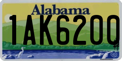 AL license plate 1AK6200
